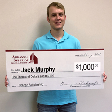 Jack Murphy, our 2018 Scholarship Winnder